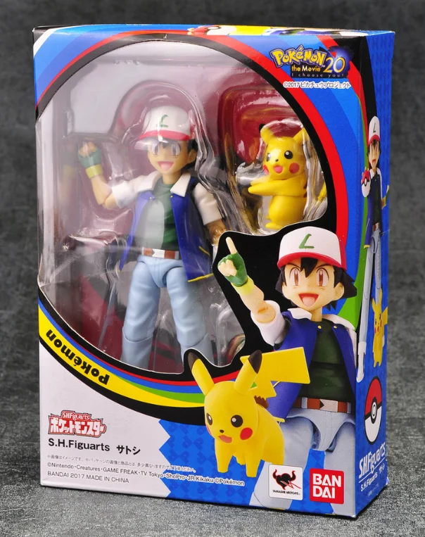 بانداي الأصلي بوكيمون S.H.Figuarts SHF Ash Ketchum بيكاتشو جيسي جيمس ميوث أنيمي عمل أرقام للأطفال دمى هدايا #6