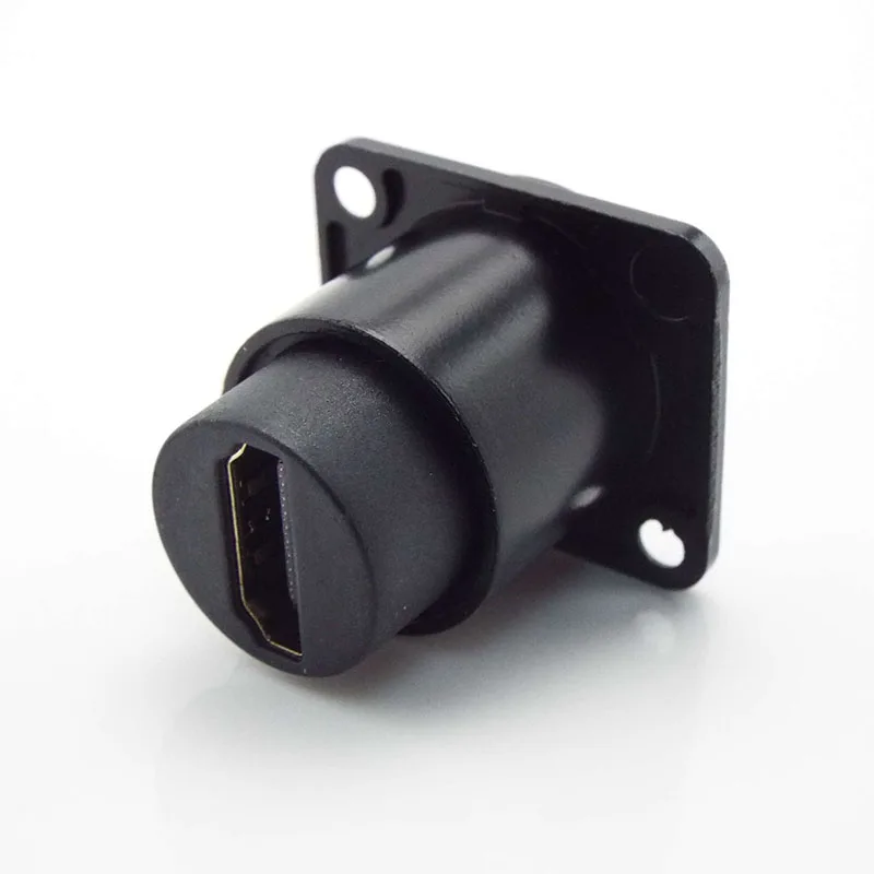 D Type Chassis Connector Female to Female Socket Panel Mounted Adapter HDMI-Compatible 2.0 Jack Plug