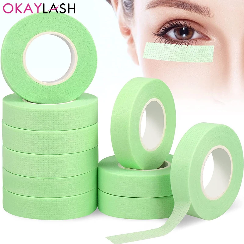 OKAYLASH 5 Rolls Breathable Eyelash ExtensionTapes Soft Medical Adhesive Tapes Stickers For Grafting Eye Lashes Makeup Tools