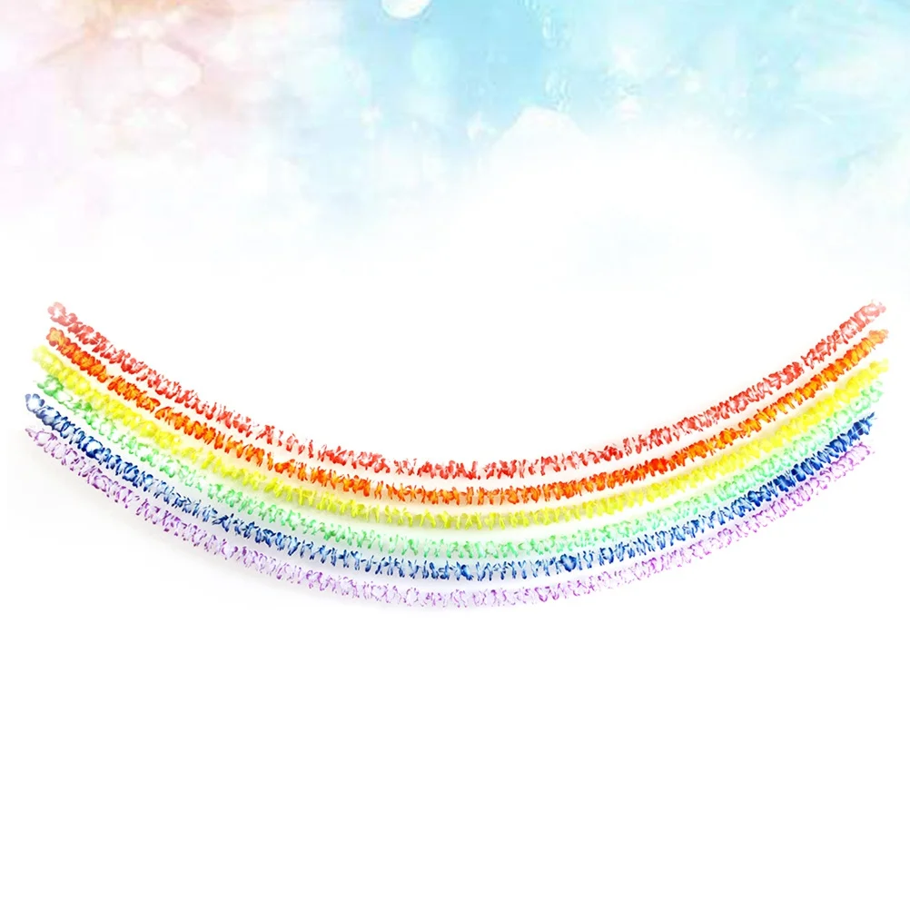 

6Pcs Hawaiian Flower Garland 3m Colorful Lei Luau Party Decoration Jungle Rainforest Theme Floral Hanging Banner