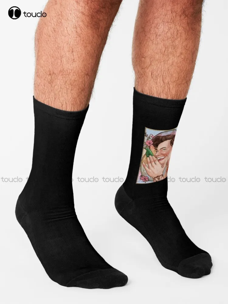 Harrys House Socks Green Baseball Socks 360° Digital Print High Quality Cute Elegant Lovely Kawaii Cartoon Sweet Cotton Sock