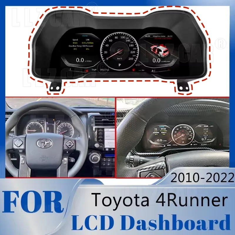 

（New） Car LCD Digital Cluster For Toyota 4Runner 2010-2022 Virtual Cockpit SpeedMeter Dash Screen LINUX Instrument Panel Unit