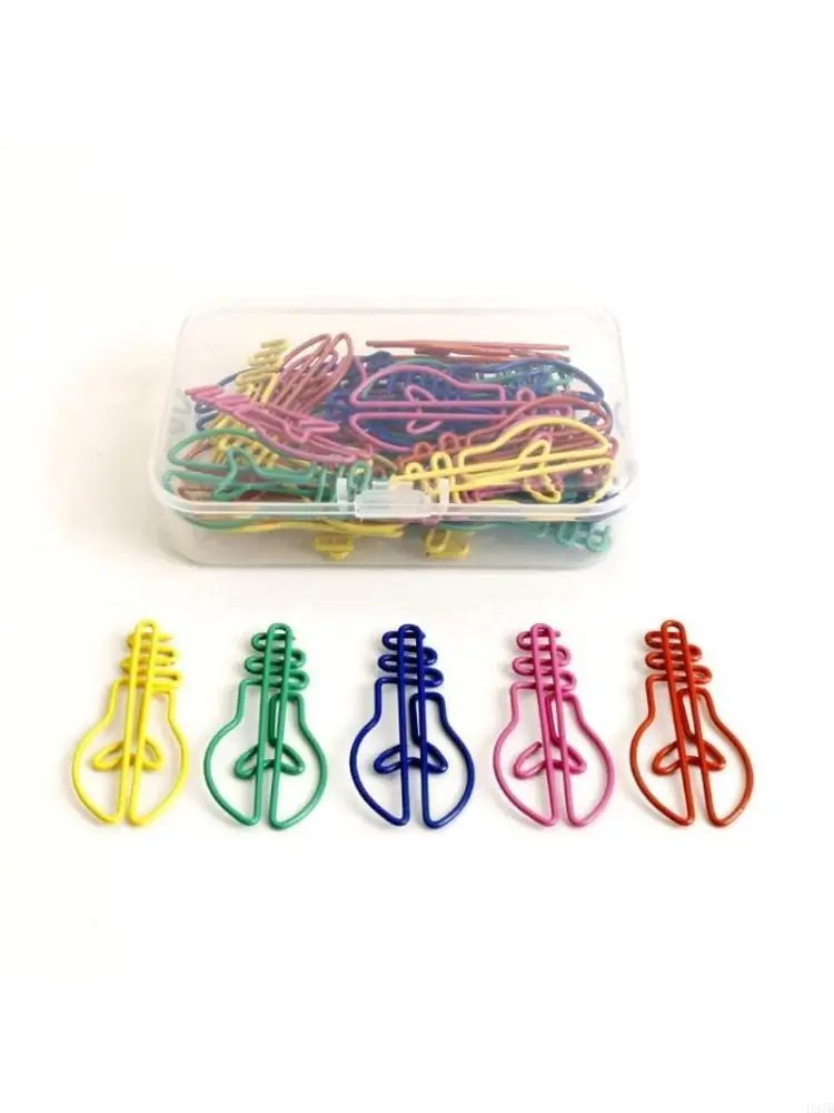 H37b 30pcs مصباح المصباح لمبة شكل مقاطع ورقة 42 مم مقاطع ملفات صغيرة مرجعية معدنية مقطع