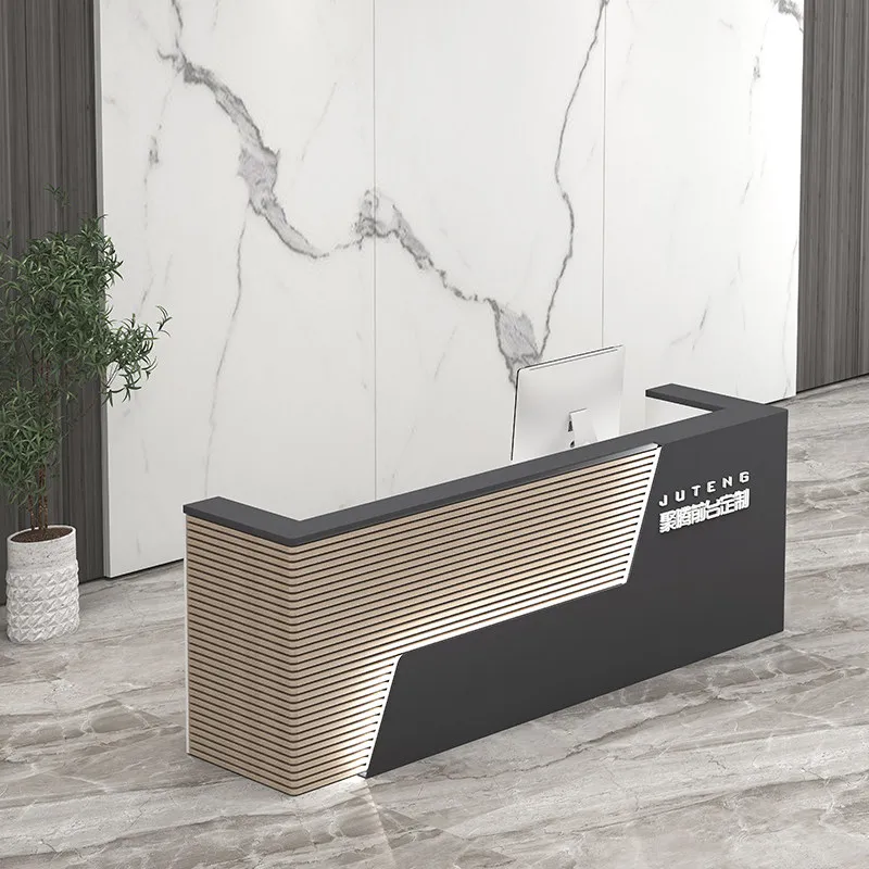 Modern High-end Marble Front Desk Nordic Creative Hotel Company Reception Counter Commercial Furniture Balcao Recepção FYRD