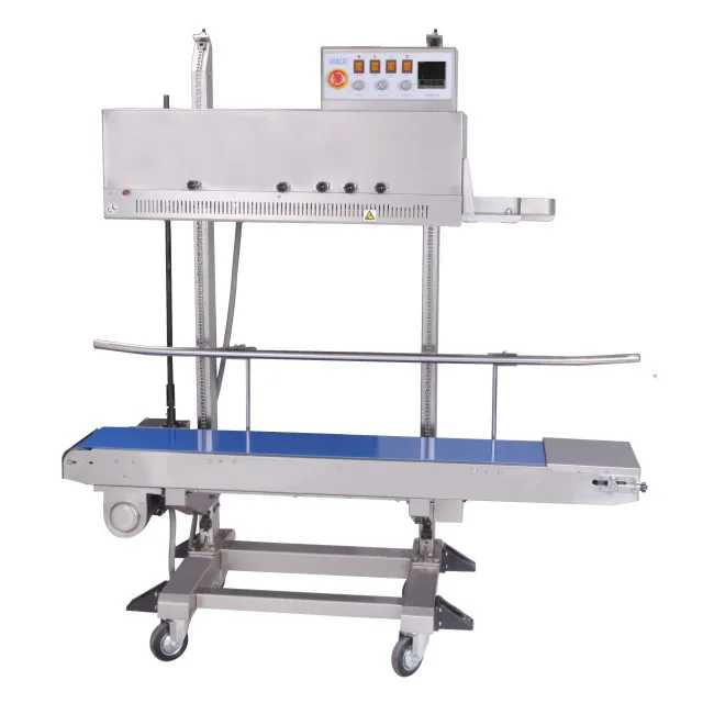 FRM-1120LD Hualian Selladora De Bolsas Plastic Bag Food Continous Heat Sealing Machine Band Sealer With Printer