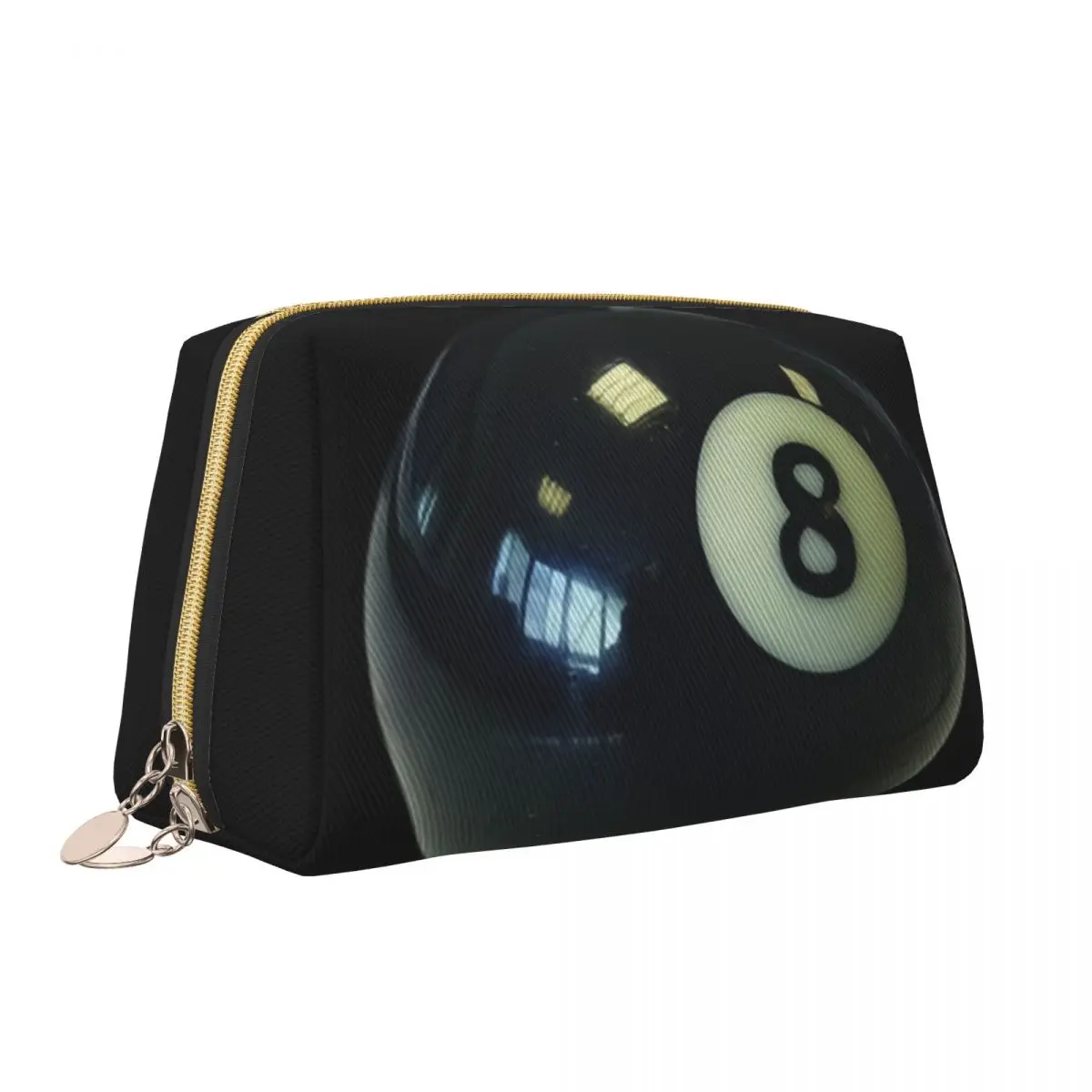 Custom 8 Ball Travel Cosmetic Bag Women Billiards Toiletry Makeup Organizer Ladies Beauty Storage Dopp Kit