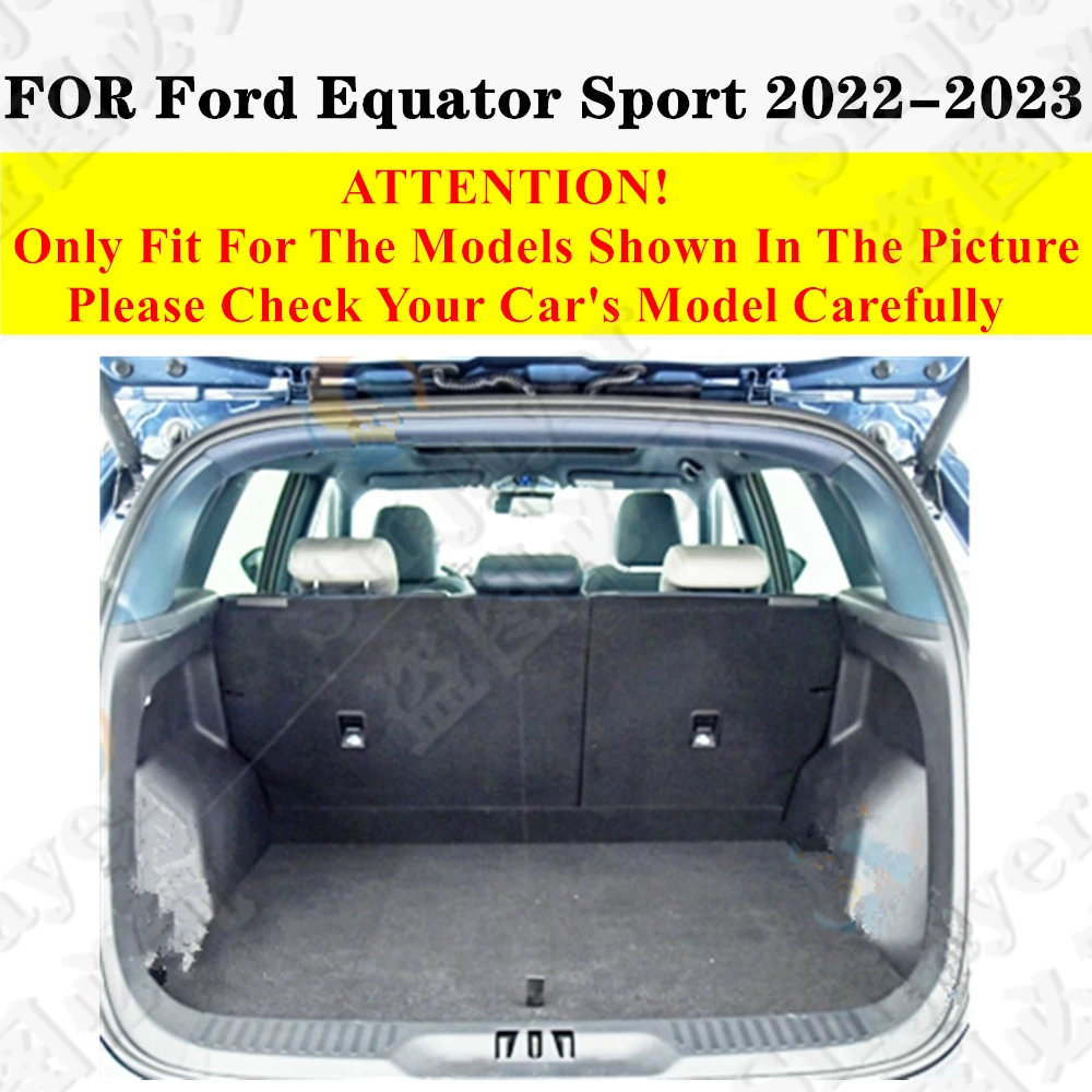 High Side Car trunk mat for Ford Equator Sport 2023 2022 Tail Boot luggage Tray Pad Cover Rear Cargo Liner Interior Accessories