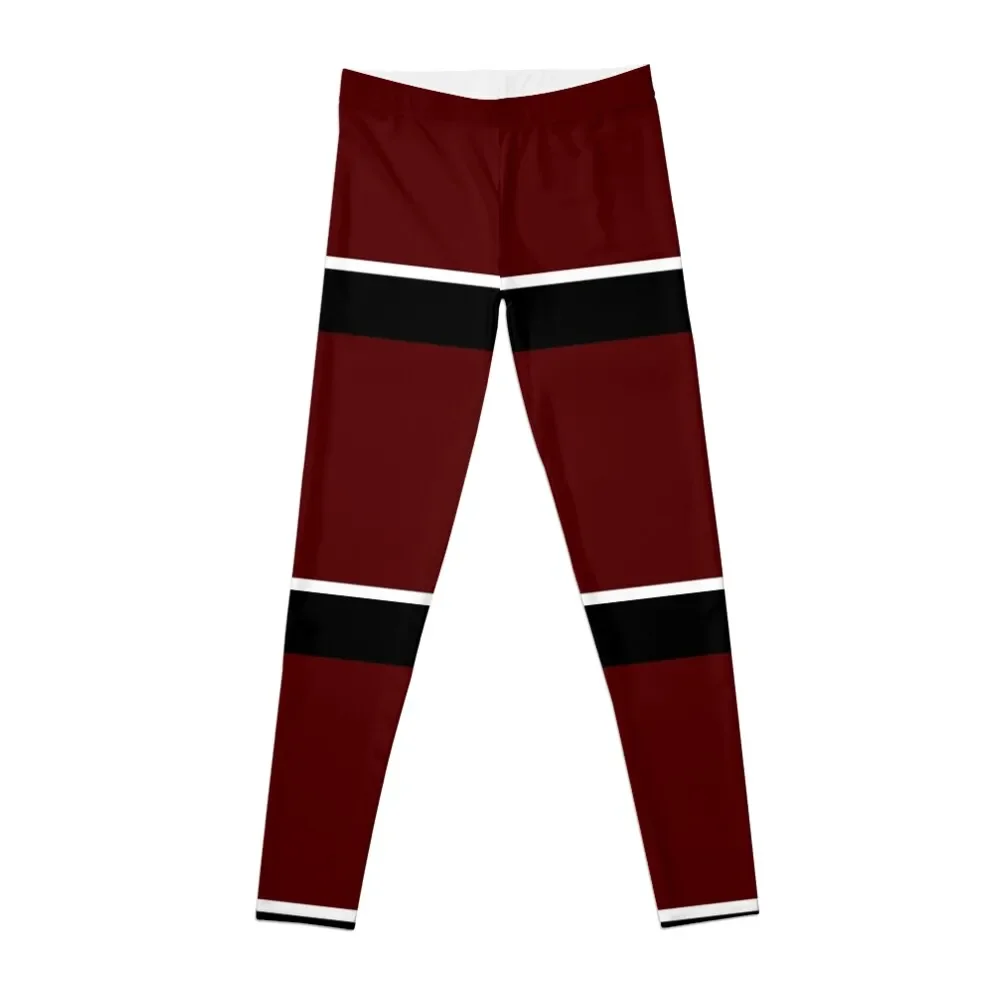 

Maroon Black and White Banded Leggings Women's fitness push up tights for sports shirts gym Pants sport Womens Leggings