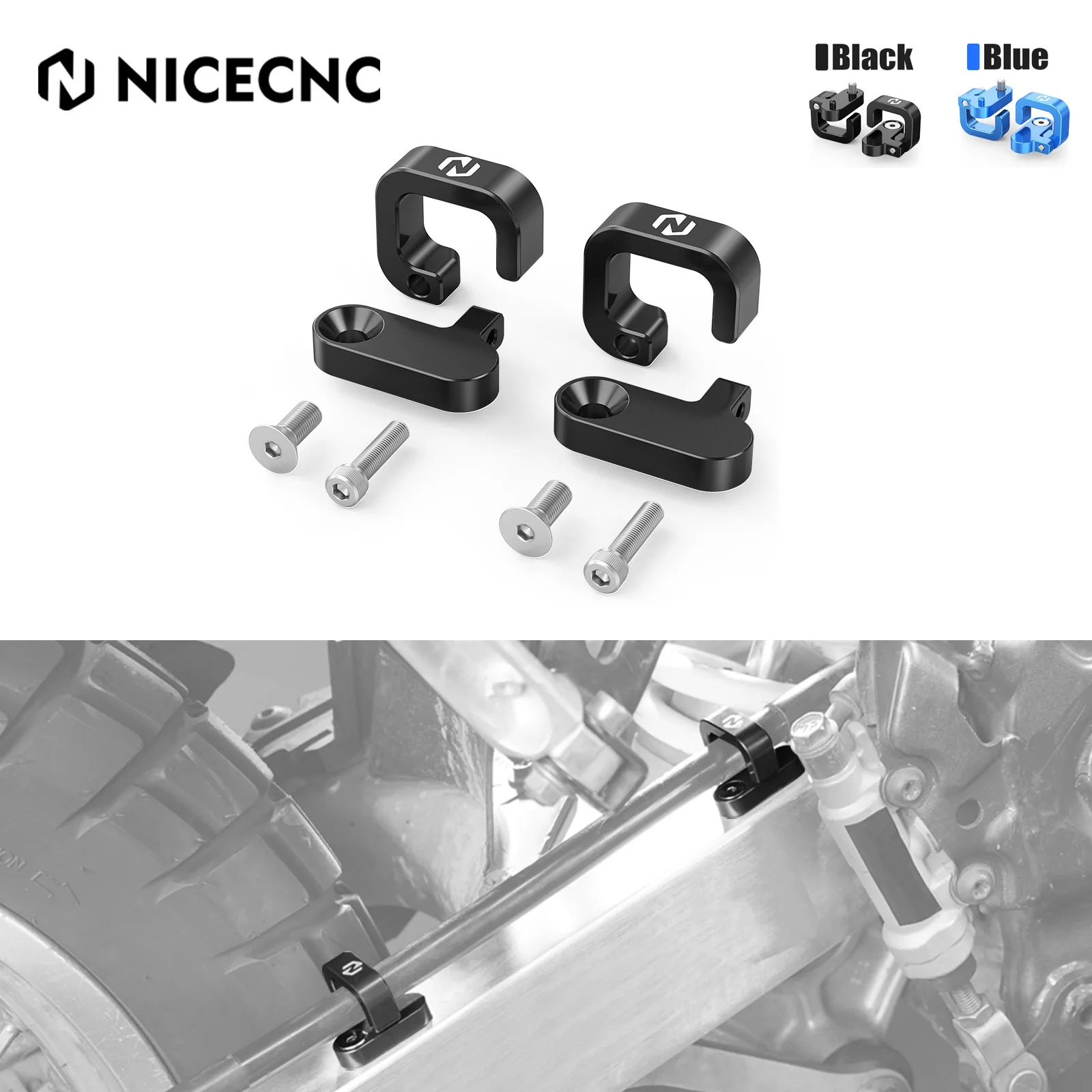 

NICECNC Rear Brake Hose Guides Clamps for Suzuki 96-24 DR650SE DRZ400 DRZ400E DRZ400S DRZ250 RM125 RM250 RMX450Z RMZ250 RMZ450