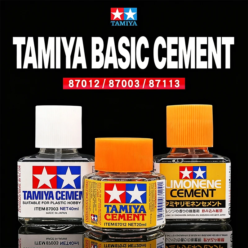 

Tamiya Cement 87003 40ml Model Making Glue with Brush for Plastic Model Kit Assembly Repair