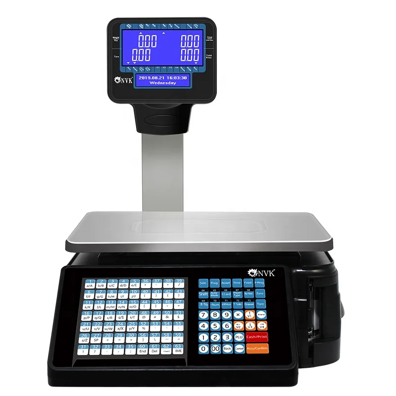 30kg Commercial Supermarket Price Electronic Digital 30 kg Weighing scale with barcode printer for sale with Program