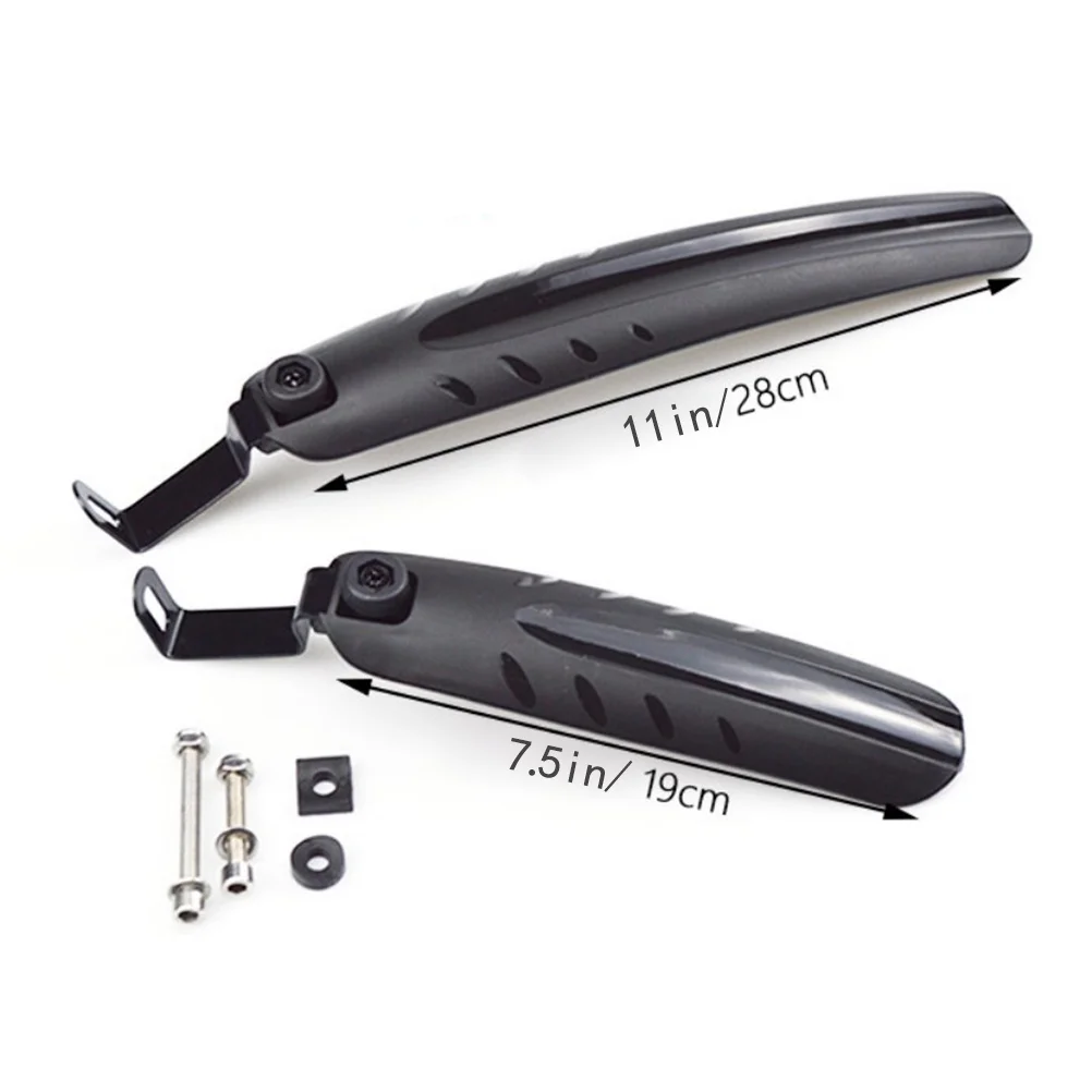 2 قطعة واقي من الطين طوي الخلفي للدراجات الجبلية 40-46 سنتيمتر عجلة الجبهة الخلفية تعليق الإفراج السريع منحنى خفيف الوزن #3