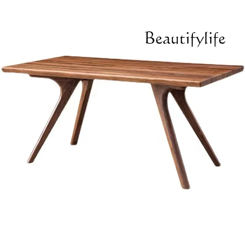M North America Imported Black Walnut Solid Wood Dining Table Design Modern Simple Small Apartment Furniture Dining Table