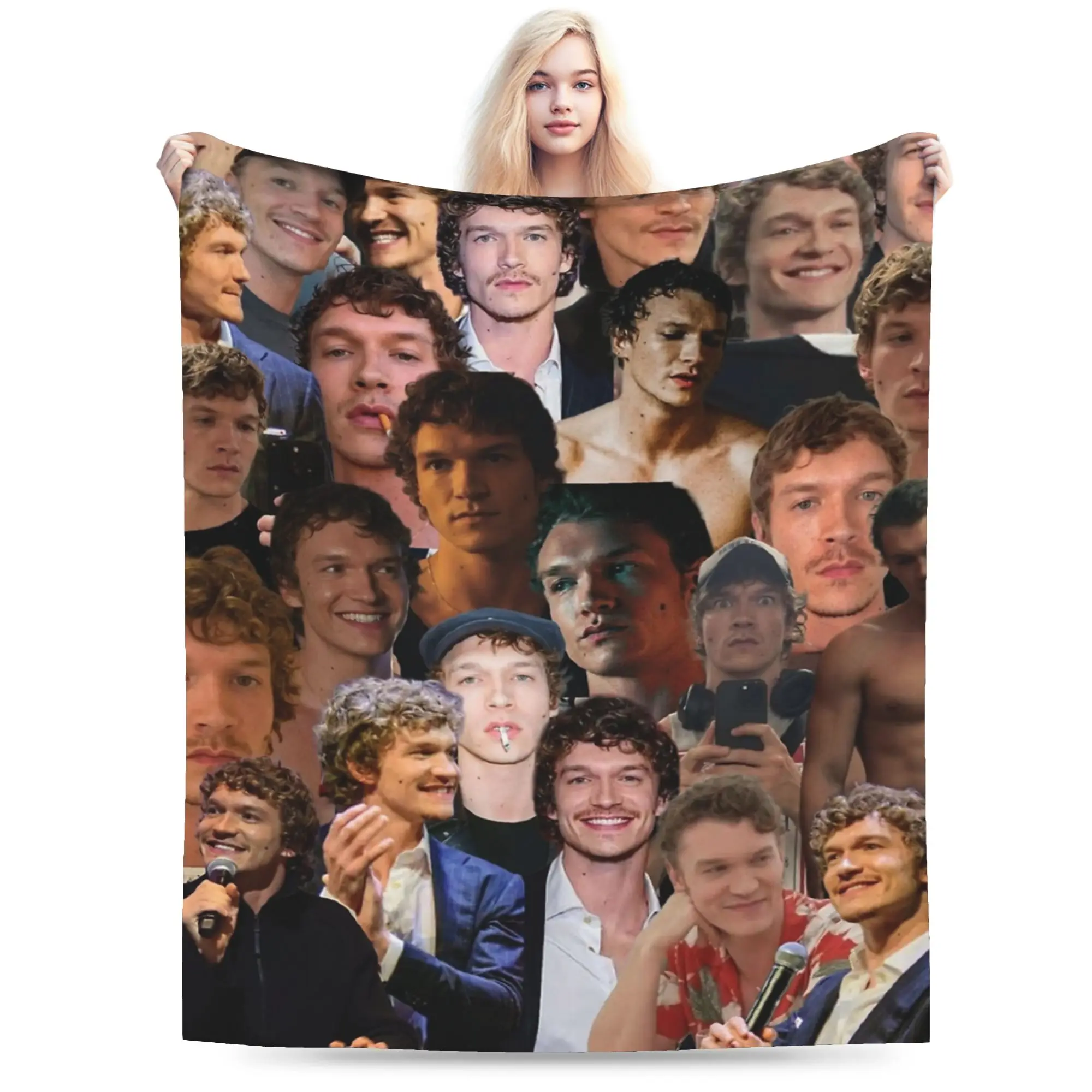 Connor Storrie Photo Collage Blanket Fleece Textile Decor Heated Rivalry Portable Soft Throw Blanket for Bedding Couch Bedspread