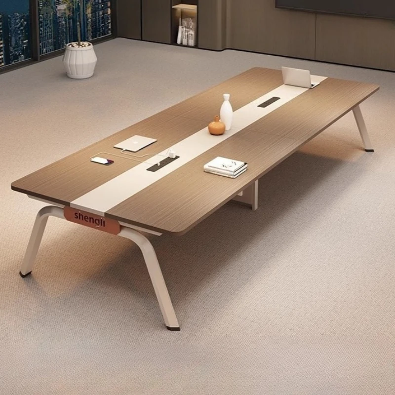 

Современный минималистичный конференц-стол, удлиненный стол для конференц-зала, компьютер для переговоров, таволо riunioni ufficio, офисная мебель