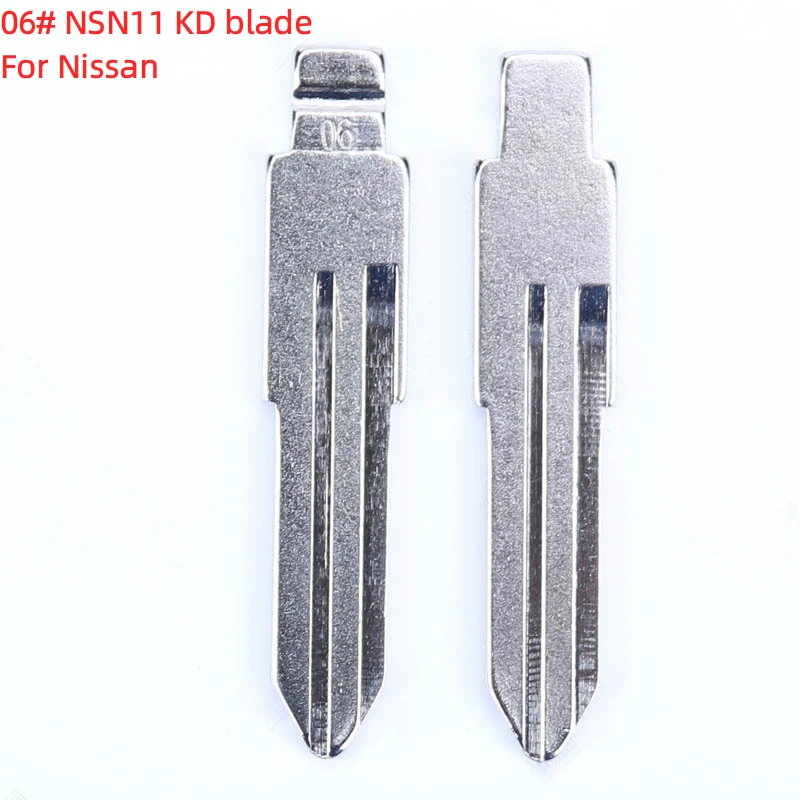 10Pcs 06# NSN11 Metal Blank Uncut Remote Key Blade For Nissan For Keydiy KD Xhorse VVDI JMD