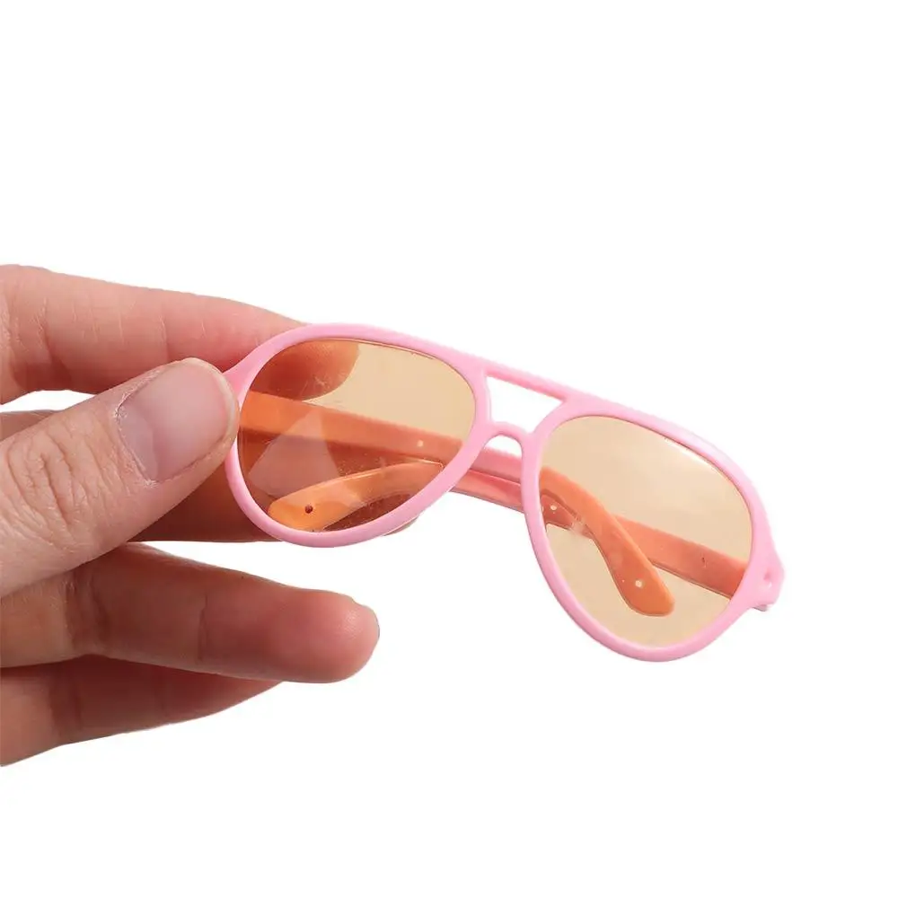 

2pcs/set Doll Sunglass Retro Cool Doll Glasses Multicolor Fashion Styles Mini Plastic Heart Glasses Round Frame Retro