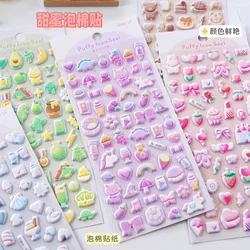 Sweet Cake Dessert Macaron 3D Puffy Stickers Scrapbooking DIY Journal Stationery Sticker Cute Deco Aesthetic Art Supplies