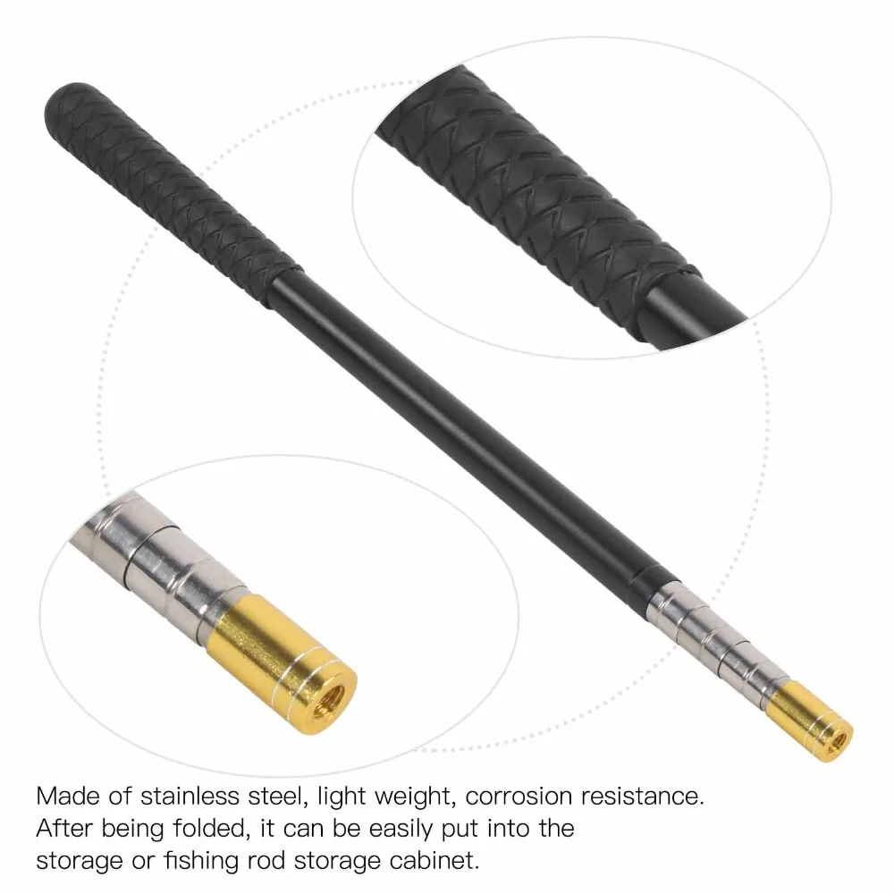 

5 секций телескопическая удочка выдвижная выдвижная удочка из нержавеющей стали 8 мм винтовой интерфейс мини-полка