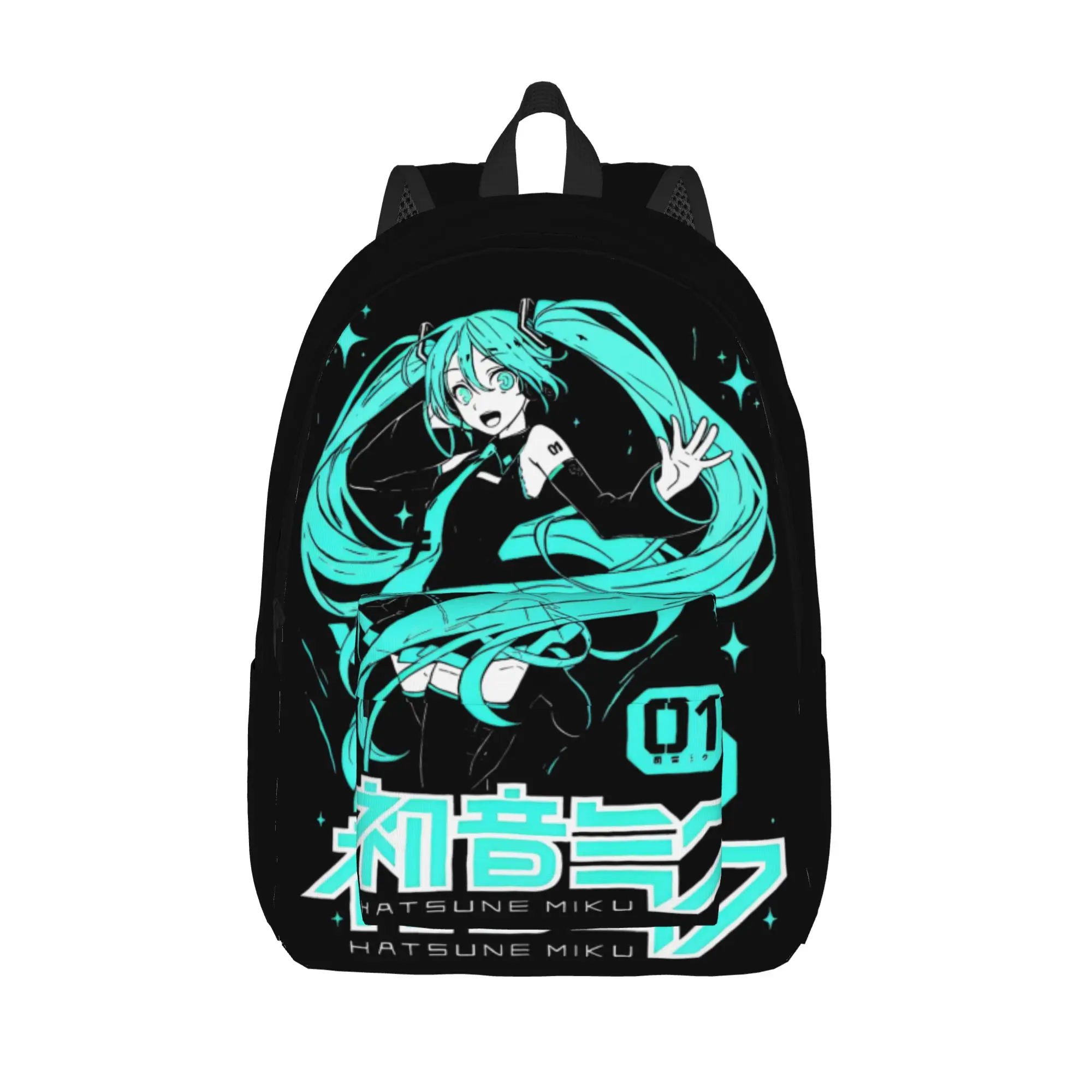 

Рюкзак Hatsune Miku в стиле аниме, милый повседневный рюкзак для студентов, для походов и путешествий, городской рюкзак для мужчин и женщин, холщовые сумки для колледжа