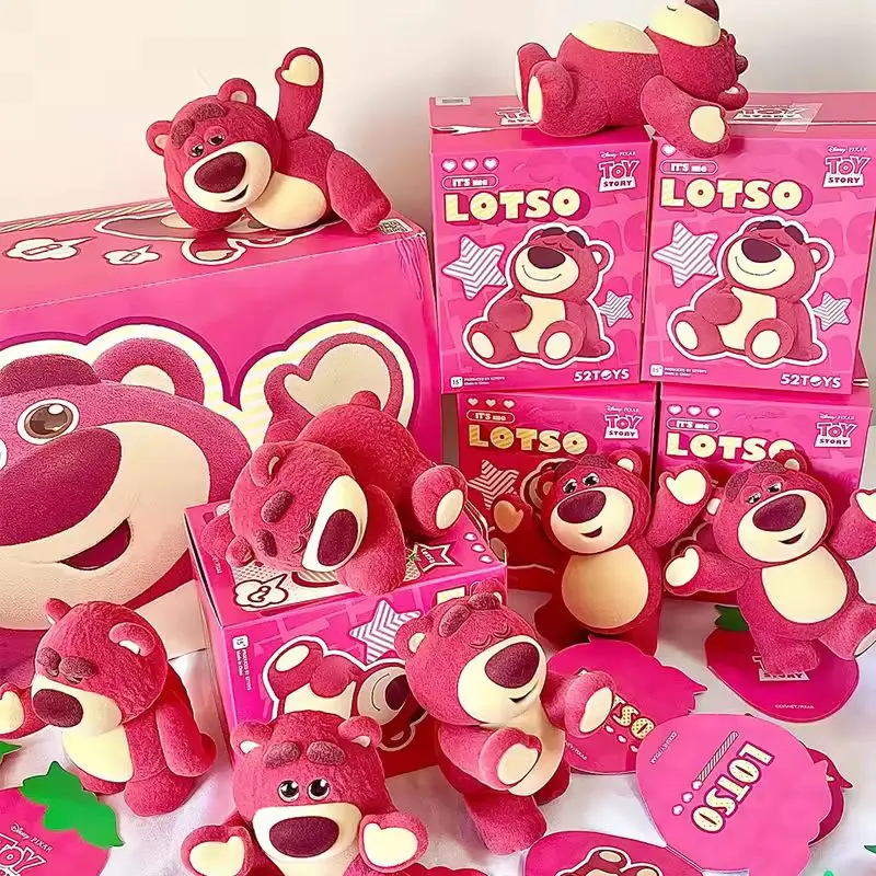 Disney Toy Story Lotso It'S Me Series Blind Box Strawberry Bear Mini Anime Figure Mystery Box Kawaii Dolls Car Ornament Girl Toy