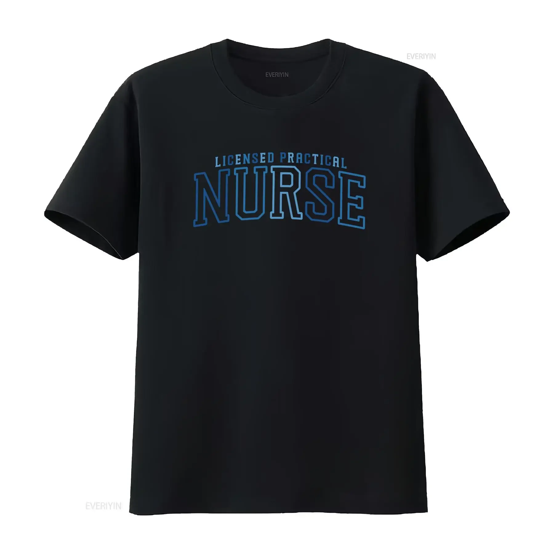 Retro Collegiate Licensed Practical Nurse Print Casual T Shirt vintage Washed Slightly Unisex Stylish homme Versatile Stretched