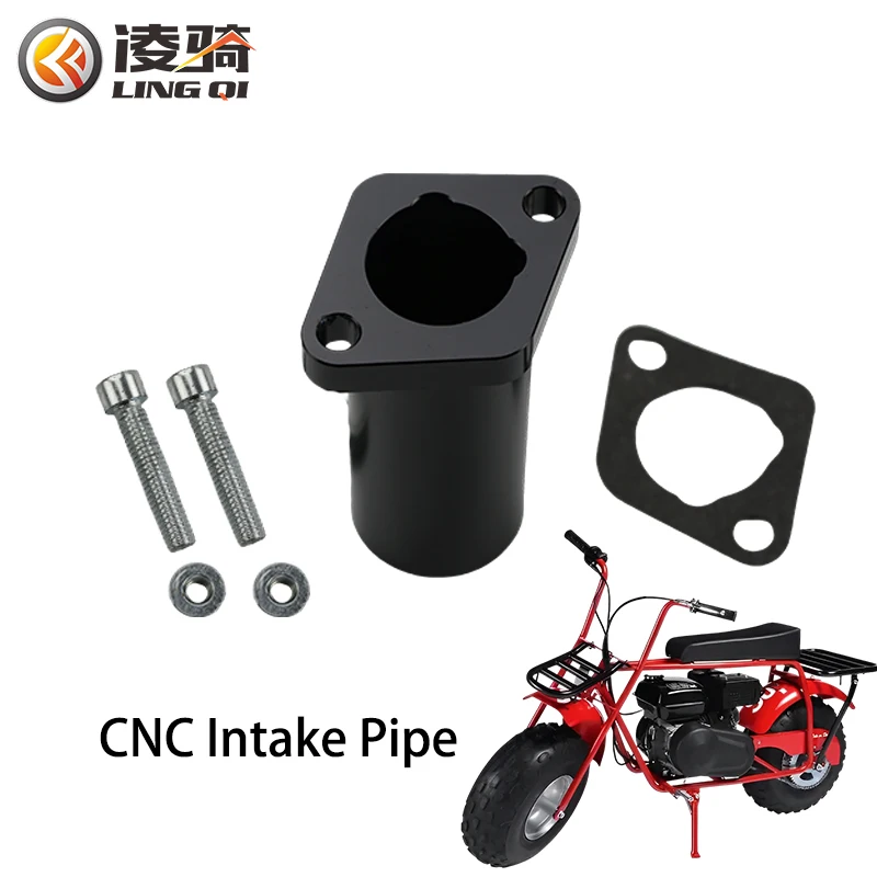 LINGQI RACING Motorcycle CNC Intake Pipe Manifold Dirt Pit Bike Adapter Inlet Pipes Gasket Screw Pulse For Off Road Motocross