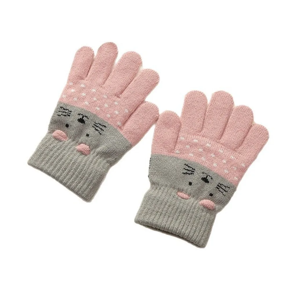 

3- 10Years Old Fashion Warm Winter Gloves Windproof Coldproof Gloves Elastic Soft Knitted Gloves Boys Girls