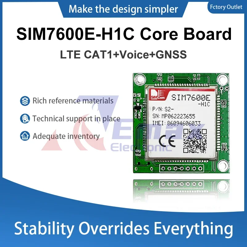 

SIMcom SIM7600E-H1C 4G CAT4 Основная плата SIM7600E-H1C Макетная плата LTE CAT4 + голос + GNSS