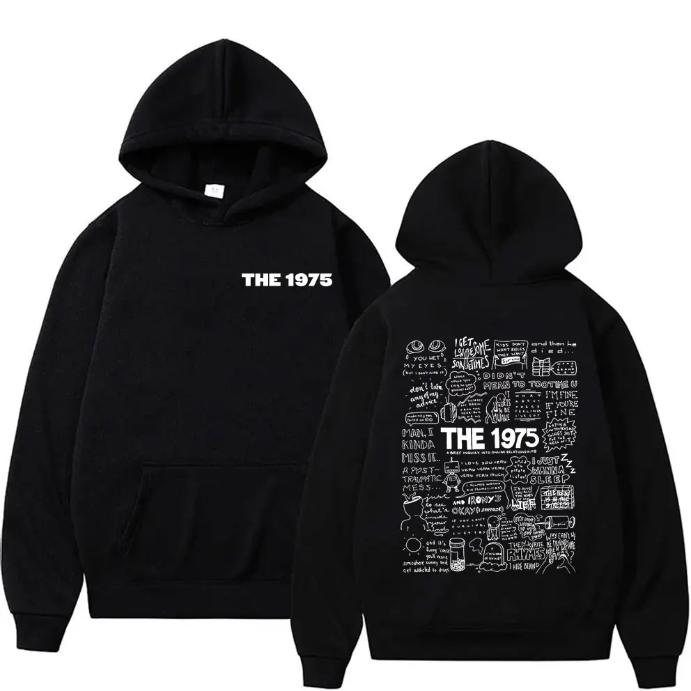 

British Indie Alternative Rock Band The 1975 Graphic Hoodie Male Vintage Gothic Pullover Men Women's Fashion Oversized Hoodies