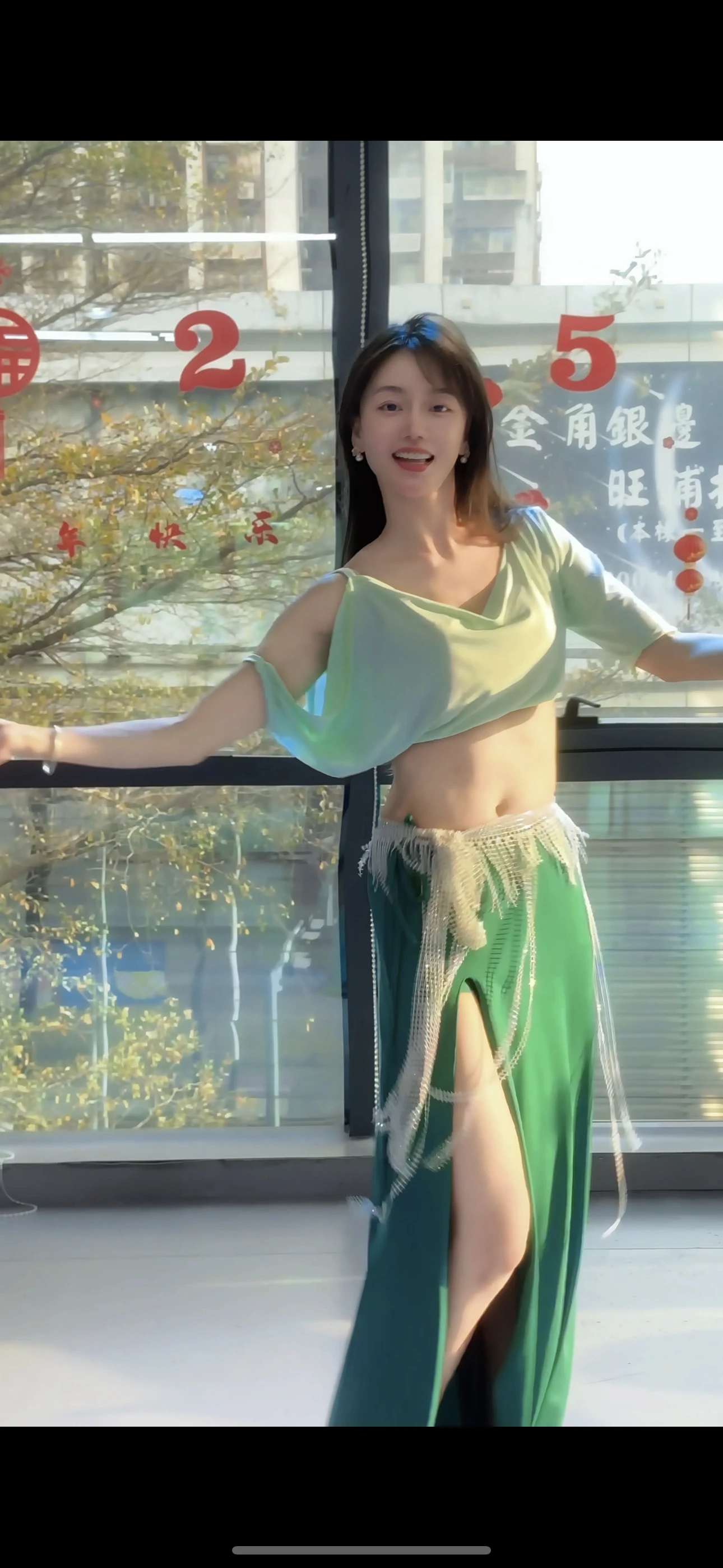 buikdansvoorstelling pak voor vrouwen afslanken en sexy temperament groene set voor volwassen oosterse dans oefenkleding