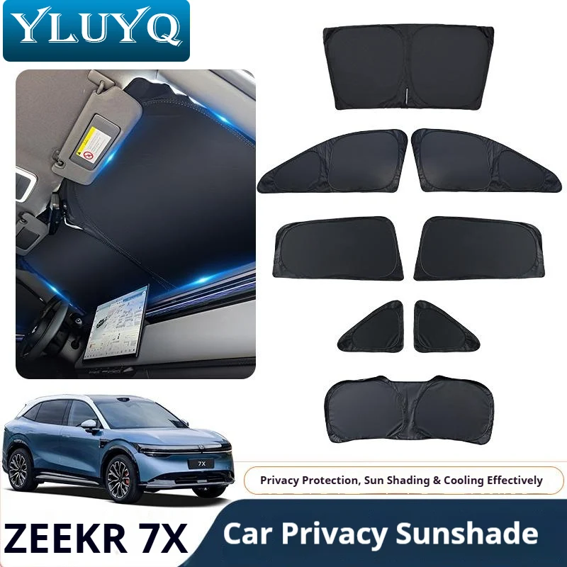 

ZEEKR 7x sunshade sunscreen heat protection privacy curtain car supplies modification front gear accessories
