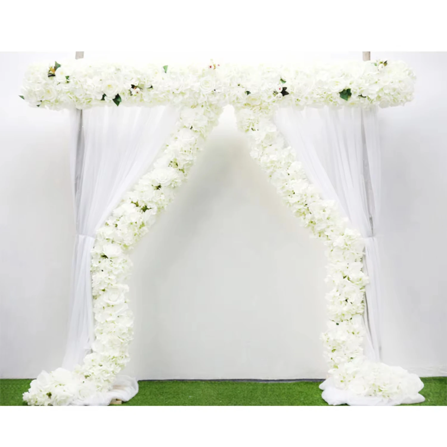 100cm Artificial Flower Row White Flower Row  Wedding Bouquet Party Decoration Background Decor