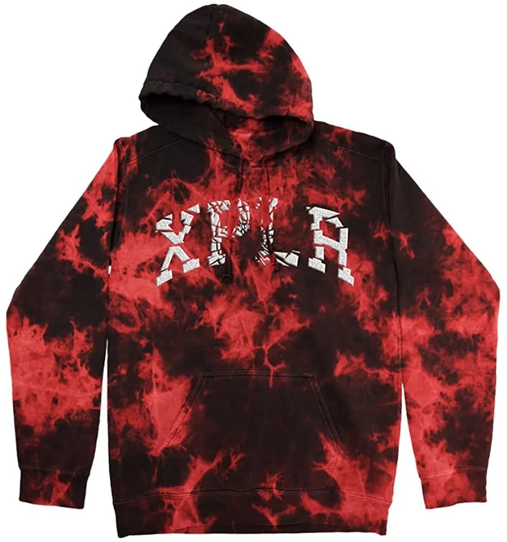 

NEW XPLR Shatter Red Tie Dye Sam and Colby Merch Pullover Hoodies Unisex Sweatshirt Pants Two Piece Set Women Men 3D Clothes