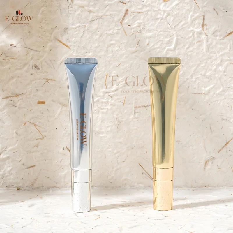 

【Настройка логотипа】50 шт., 15 мл/20 мл, золотая/серебряная трубка, золотая/серебряная массажная головка и соответствующая бумажная коробка, материал для упаковки косметики