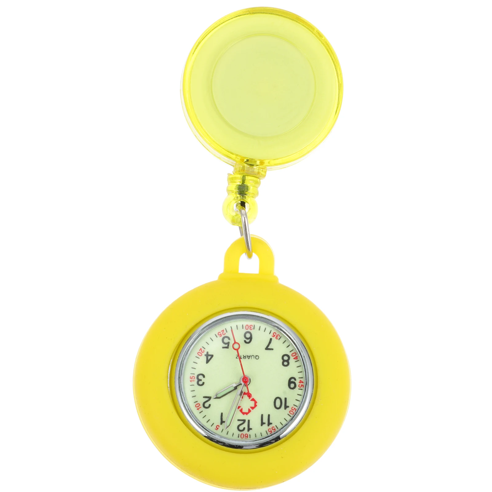 

1pc Nurse Pocket Watch Retractable Lightweight Quartz Medical Chest Timepiece Portable Telescopic Nursing Watch For Women
