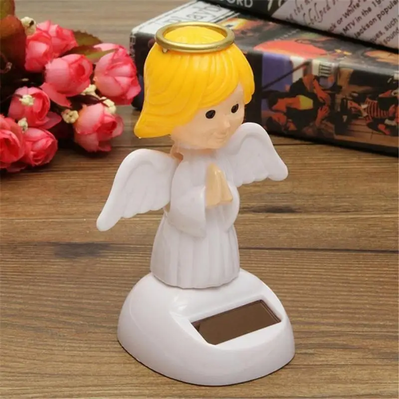 Hot Funny Solar Sway Angel Figure Doll Cute Dancing Doll Toy Car Ornaments For Home Office Solar Angel Swing Children Toy