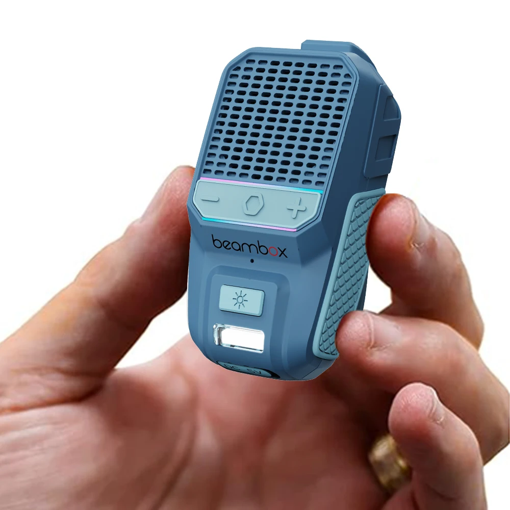 RTS 2025 Tragbarer BT-Lautsprecher, wasserdichte Mini-Spieluhr, tragbar, zum Aufstecken, für Outdoor-Sportarten, freihändiger Telefonanruf, Audio, RGB