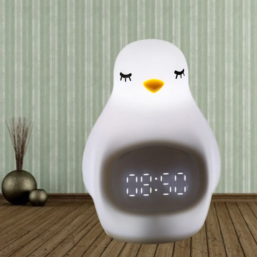 

Student Alarm Clock Silicone LED Digital Lamp Smart Voice-Activated Snooze Sleep Energy Saving for Bedroom