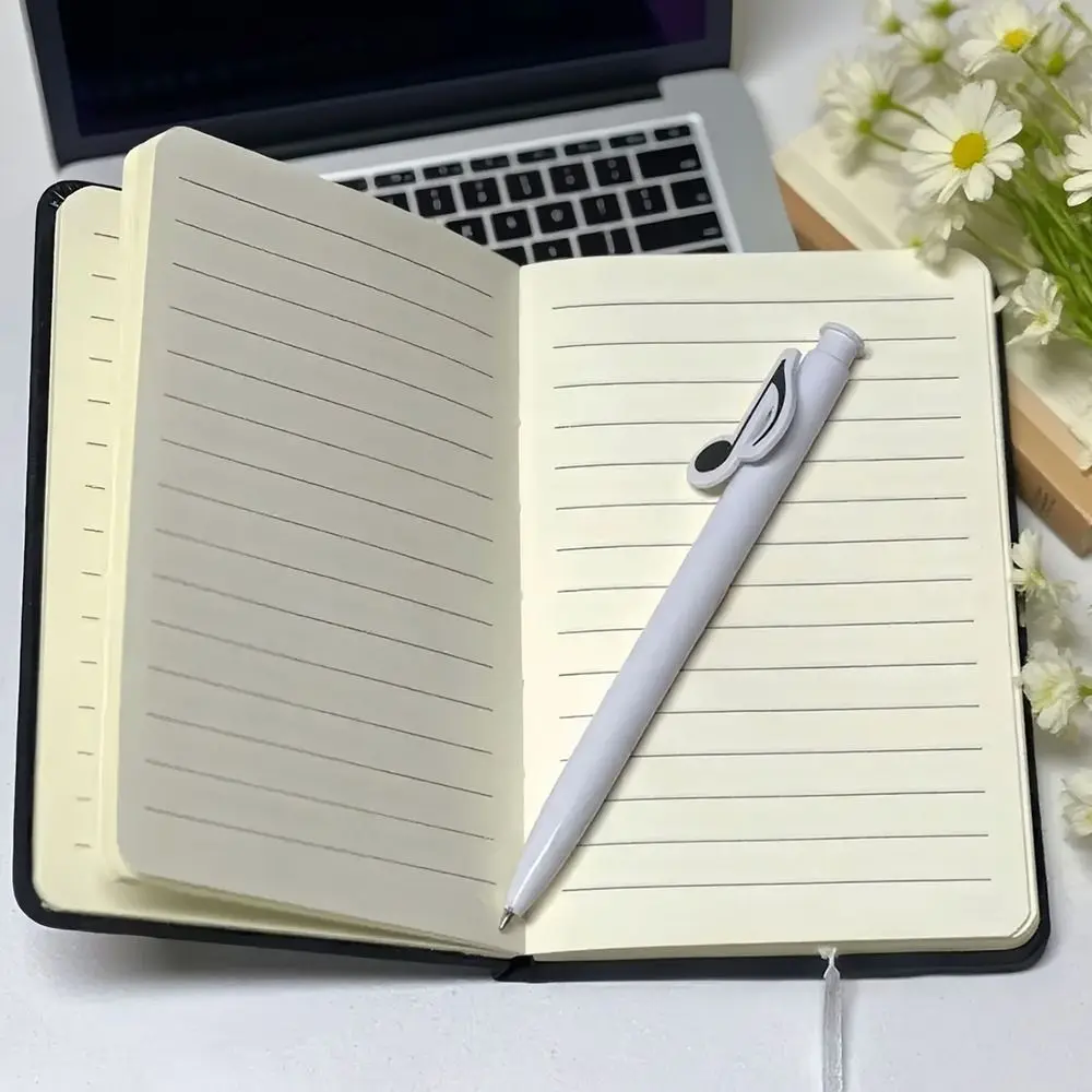 Gift PU Cover Piano Notebook Portable Piano Design Music Journal Music Theme Smooth Writing Paper Travel Notepad Music Writing