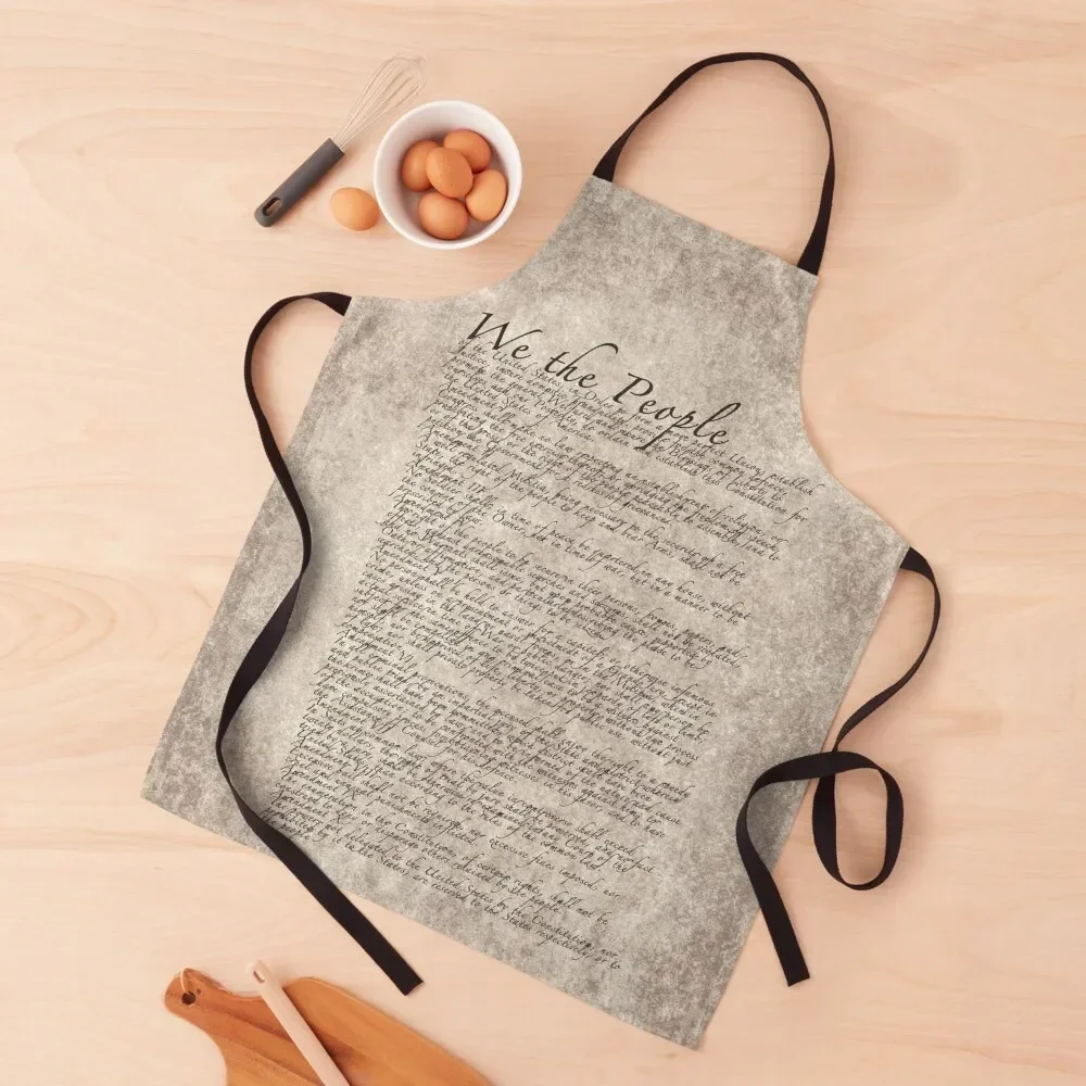 

US Constitution - United States Bill of Rights Apron household woman nail tech supplies Home Supplies Apron