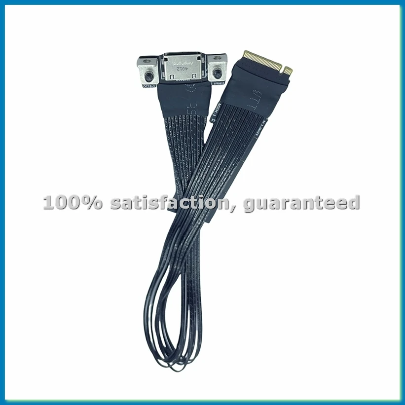 

Кабель-удлинитель M.2 на Oculink 4i для настольных ПК, адаптер M2 Mkey NVME на SFF8611, PCIe 4.0 X4 Gen4, посеребренный, 20 см - ABWO