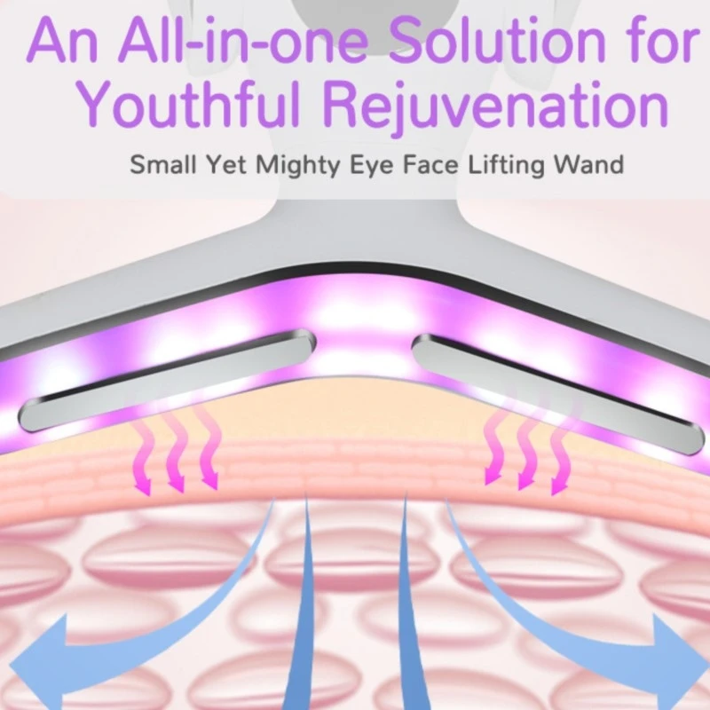 Masajeador EMS para uso doméstico para levantamiento de mandíbula en forma de V y barbilla doble con terapia LED: adelgazamiento facial y cuello