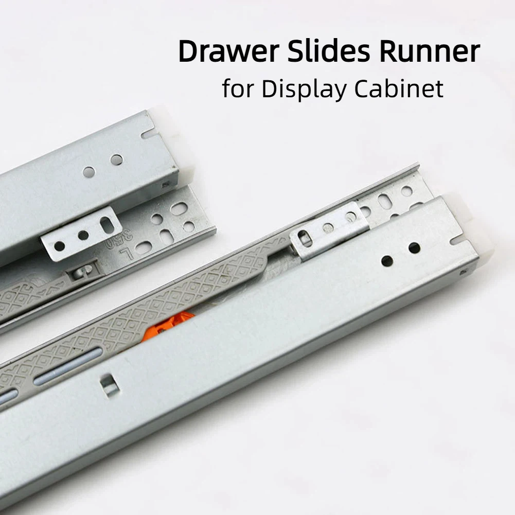 Underfloor Mounting Drawer Slides Steel Furniture Slide Runner for Display Cabinet Keyboard Cupboard Floor Guides Rail