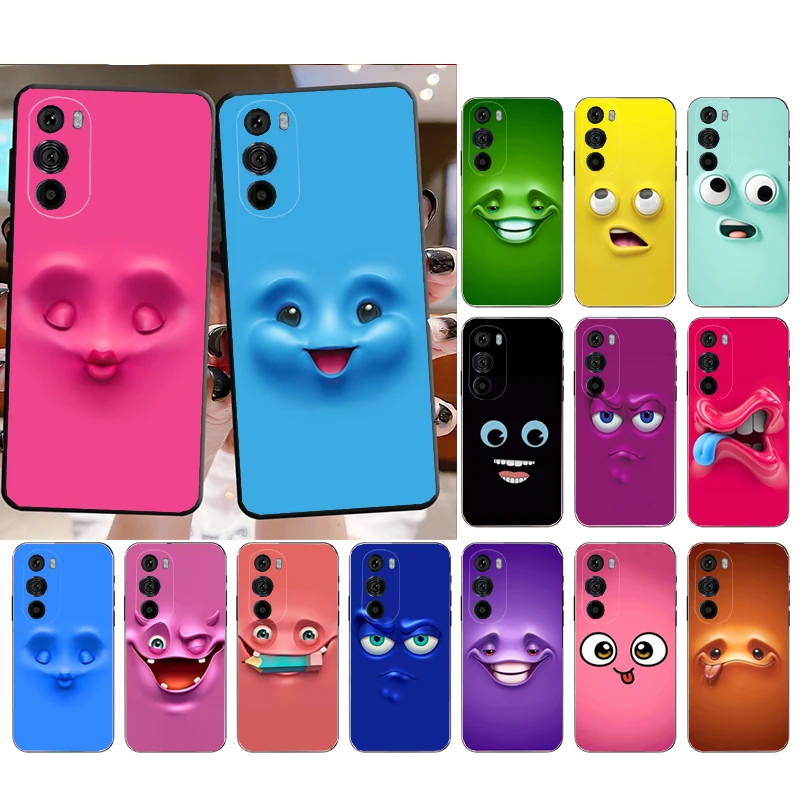

Art Funny Face Phone case For Motorola Edge 50 40 Pro 50 40 30 Ultra Neo Fusion Moto G Play G Stylus G Power G 5G