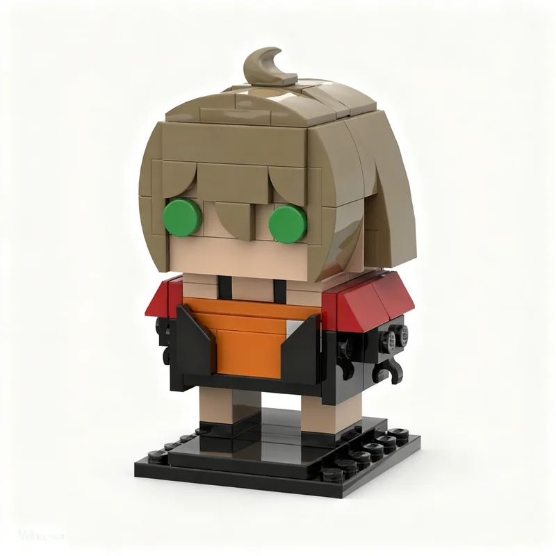 128pcs MOC Brickheadz Natsuiro Matsuri Model Bouwstenen Architectuur Creatief Speelgoed DIY Kerstcadeau Idee Onderwijs Baksteen