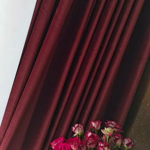 Wine Red Velvet Thickened Curtains for Living Room Bedroom Balcony Partition Curtains Customized Finished Products