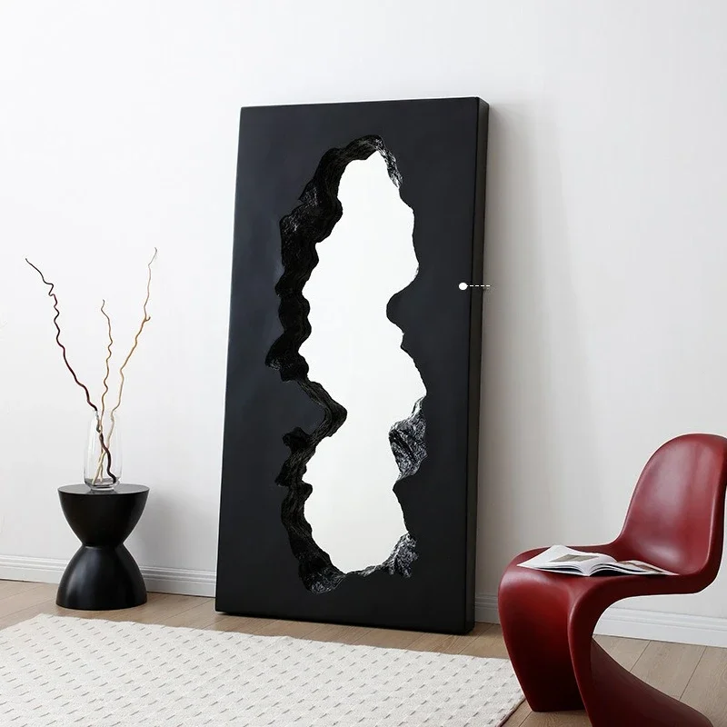 

Broken full-body mirror creative irregular fiberglass reinforced plastic decorative mirror designer floor mirror
