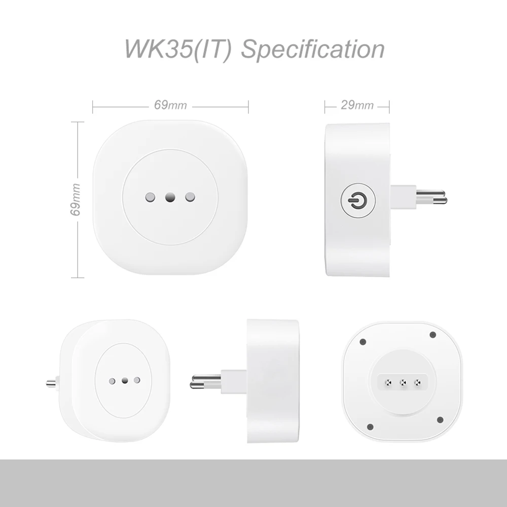 LELLKI Zigbee Power Plug Socket Zigbee2mqtt 10A EU Brazil French IL IT CH Remote Control With Tuya Smart Life SmartThings Alexa