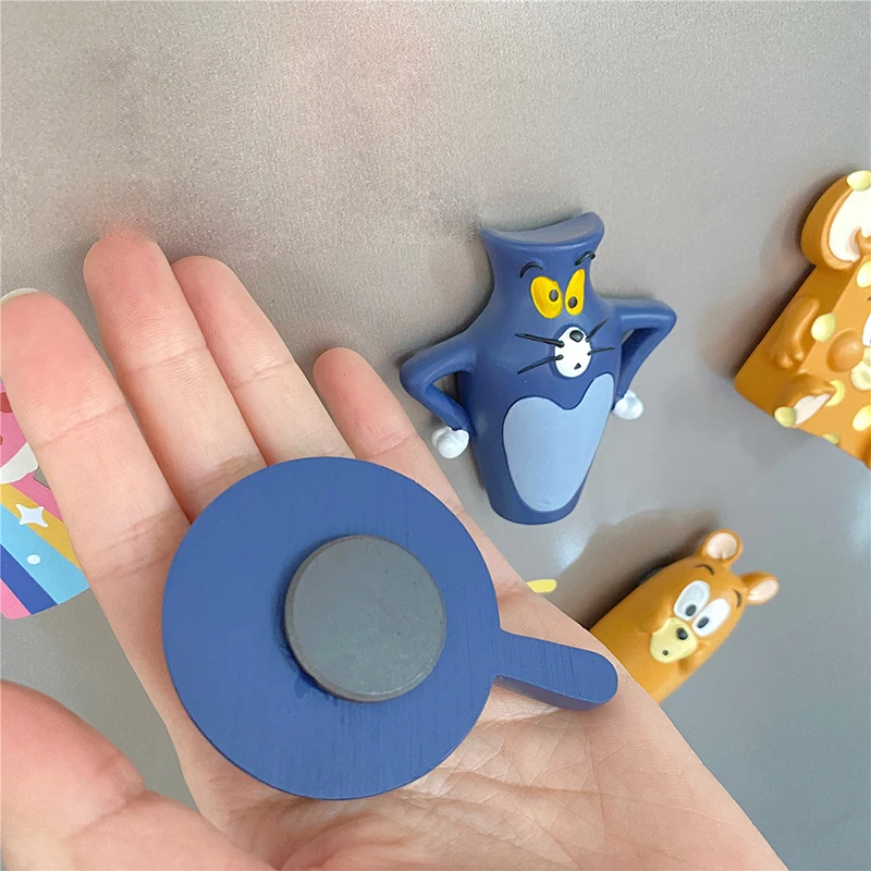 Funny Cute Tom Cat and Mouse Fridge Magnets Cheese Cartoon Style Magnetic Home Decoration for Kitchen Office Magnetic Stickers